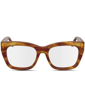 Victoria Beckham Lunettes De Vue À Monture Rayée - Marron