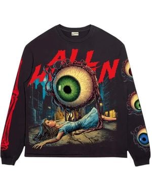 ALL HUMAN Eye See You Surreal Graphic Long-Sleeve T-Shirt - Black