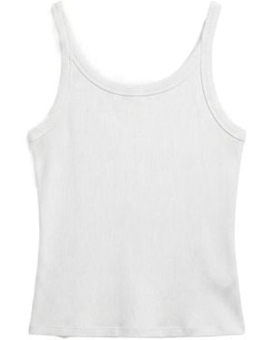 Reformation Calie Ribbed Tank Top - White