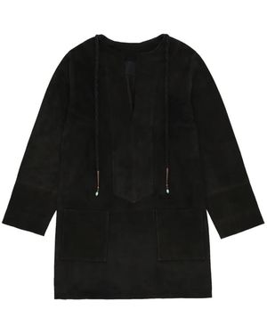 Fortela Patch-Pocket Mini Dress - Black