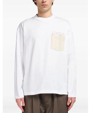 Marni T-Shirt Aus Jersey - Weiß