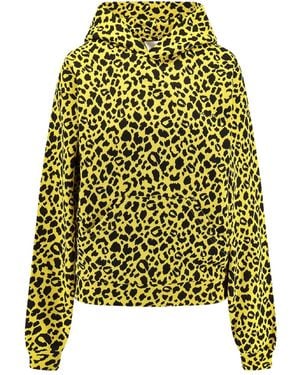Coperni Animal-Print Long-Sleeve Hoodie - Yellow