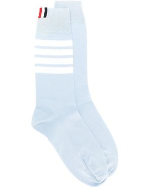 Thom Browne 4Bar ミッドカーフ コットンソックス - ホワイト