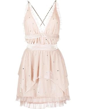 Philosophy Di Lorenzo Serafini Ruffle-Detail Flared Dress - Pink