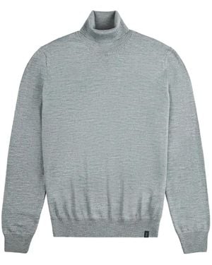 Fay Roll-Neck Wool Sweater - Gray