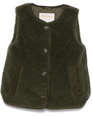 Barbour Fleece Buttoned Gilet - Green