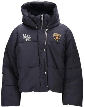 Rhude X Automobili Lamborghini Piumino Con Logo - Blu