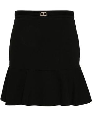 Twinset Oval T Waist Strap Mini Skirt - Black