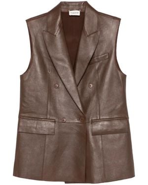 P.A.R.O.S.H. Double-Breasted Pocket Gilet - Brown