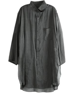 Yohji Yamamoto Front-Pocket Shirt - Grey