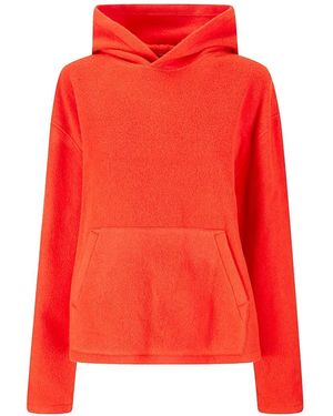 Rier Sudadera De Lana Y Vellón Con Capucha - Rojo