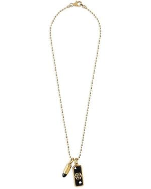 Philipp Plein Collana A Catena Con Pendente - Bianco
