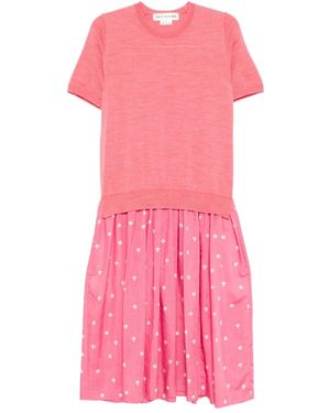 Comme des Garçons Vestido Con Estampado Gráfico - Rosa