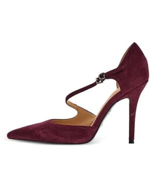 Guess Escarpins En Daim À Bout Pointu - Pink