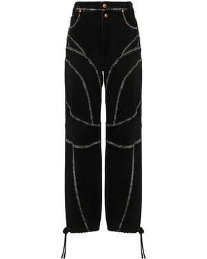 Versace Jeans Couture Piece Number Straight-Leg Jeans - Black