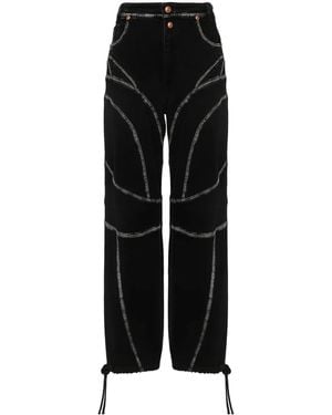 Versace Jeans Couture Piece Number Straight-Leg Jeans - Black