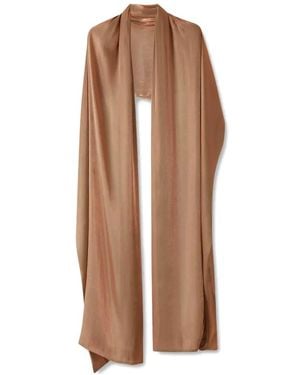 Costarellos Lurex Georgette Scarf - Natural