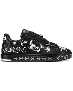 DKNY Abeni Tattoo Sneakers - Black