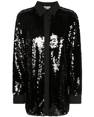 Alberta Ferretti Sequin-Embellished Shirt - Black