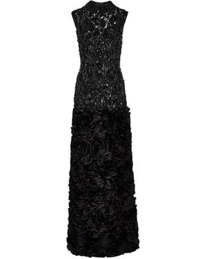 Jenny Packham Robe Longue À Sequins - Noir