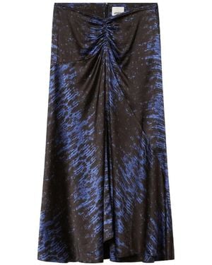 Isabel Marant Laren Silk Skirt - Blue