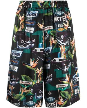 Givenchy Shorts Con Stampa - Verde