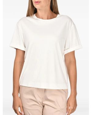 Gran Sasso Rolled Cuff Top - White