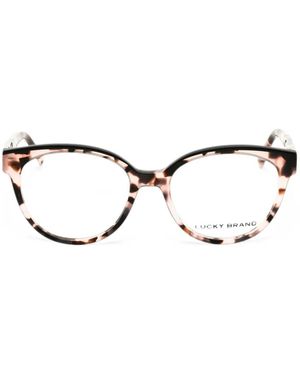 Lucky Brand Tortoiseshell-Effect Round-Frame Glasses - Multicolor
