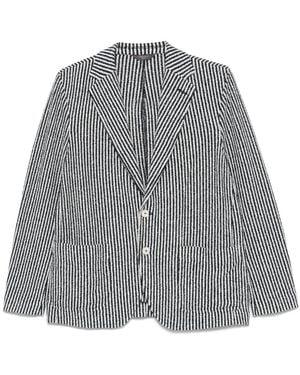 Circolo 1901 Striped Blazer - Gray