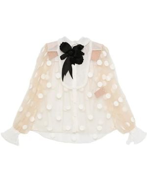Valentino Garavani Polka-Dot Blouse - White