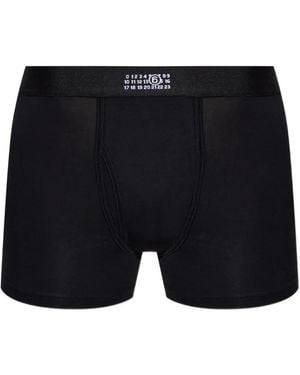 MM6 by Maison Margiela Logo-Waistband Boxer Briefs - Black