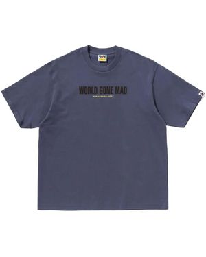 A Bathing Ape Logo-Print T-Shirt - Blue