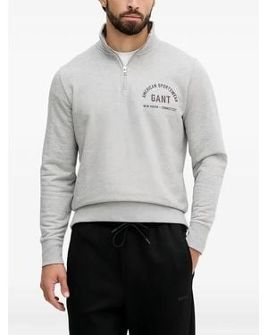 GANT Sweat À Col Zippé - Grey