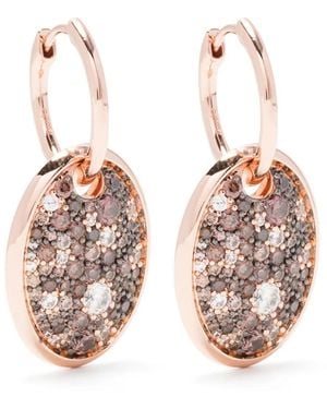 Apm Monaco Oval Chocolate Earrings - Pink