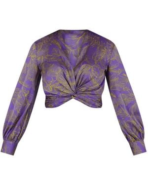 SIMONA CORSELLINI Top Mit Knotendetail - Lila