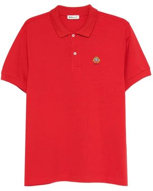 Bally Poloshirt mit Logo-Patch - Rot