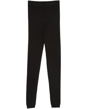 P.A.R.O.S.H. Legging Nervuré En Laine - Noir