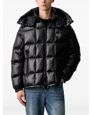 ARMANI EXCHANGE Quilted Hooded Jacket - Black