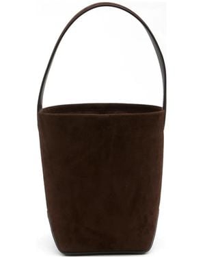 The Row Geometric leather small tote - Weiß