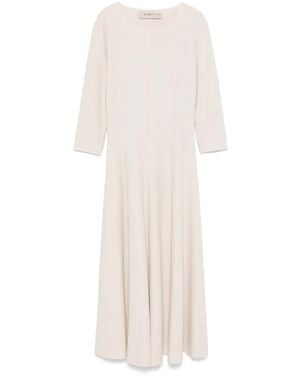 Blanca Vita Crepe-Texture Midi Dress - White