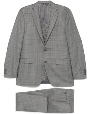 Canali Checked Suit - Grey