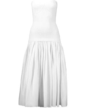 Alexis Cannes Ribbed-Knit Midi Dress - White