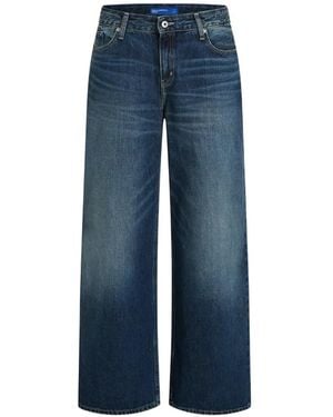 KARL LAGERFELD Low-Rise Wide-Leg Jeans - Blue