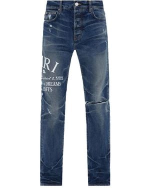 Amiri Graphic-Print Jeans - Blue
