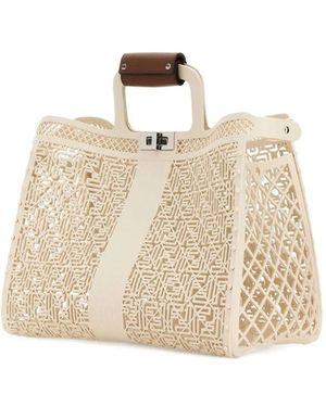 Fendi Sac Cabas Basket Forty8 - Neutre