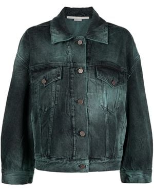 Stella McCartney Tie-Dye Oversized Denim Jacket - Green