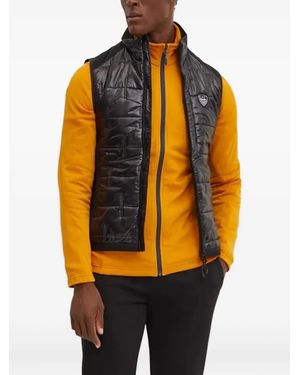 EA7 Logo-Appliqué Quilted Gilet - Orange