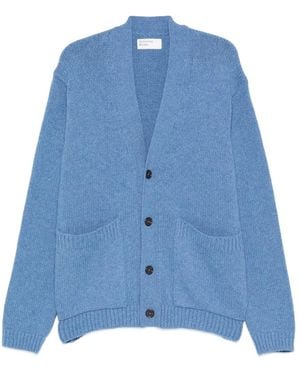 Universal Works Geknöpfter Cardigan mit aufgesetzten Taschen - Blau