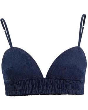 Saiid Kobeisy Denim Crop Top - Blue