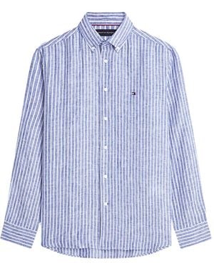 Tommy Hilfiger Striped-Pattern Shirt - Blue